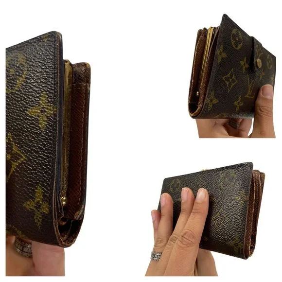 Authentic Louis Vuitton Wallet Porte Monnaie Billets Viennois Bifold Brown Monog - Picture 5 of 13